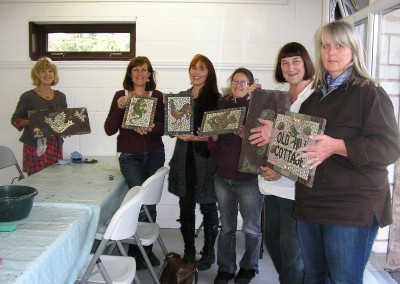Living Mosaics Trumpet Corner Adult Mosaic Workshop - October 2012 - An all day Mosaic Workshop