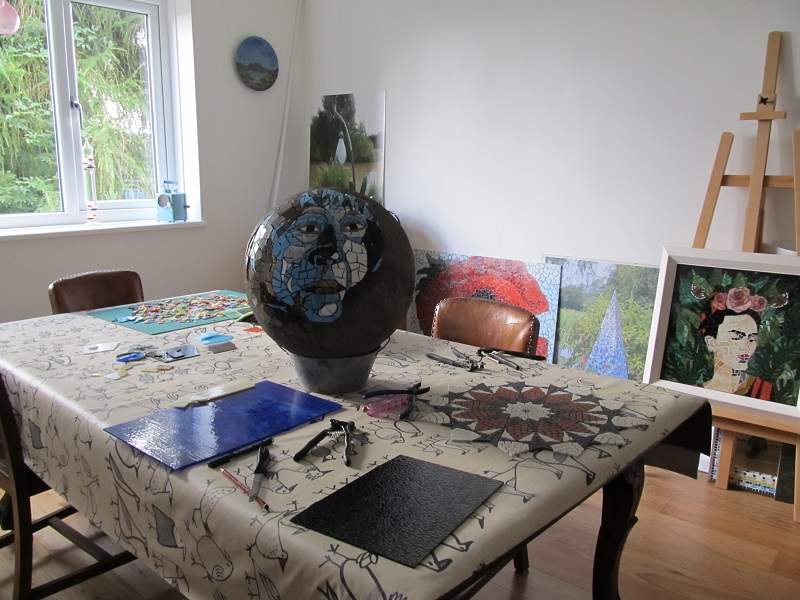 The Living Mosaics studio in Malvern Worcestershire