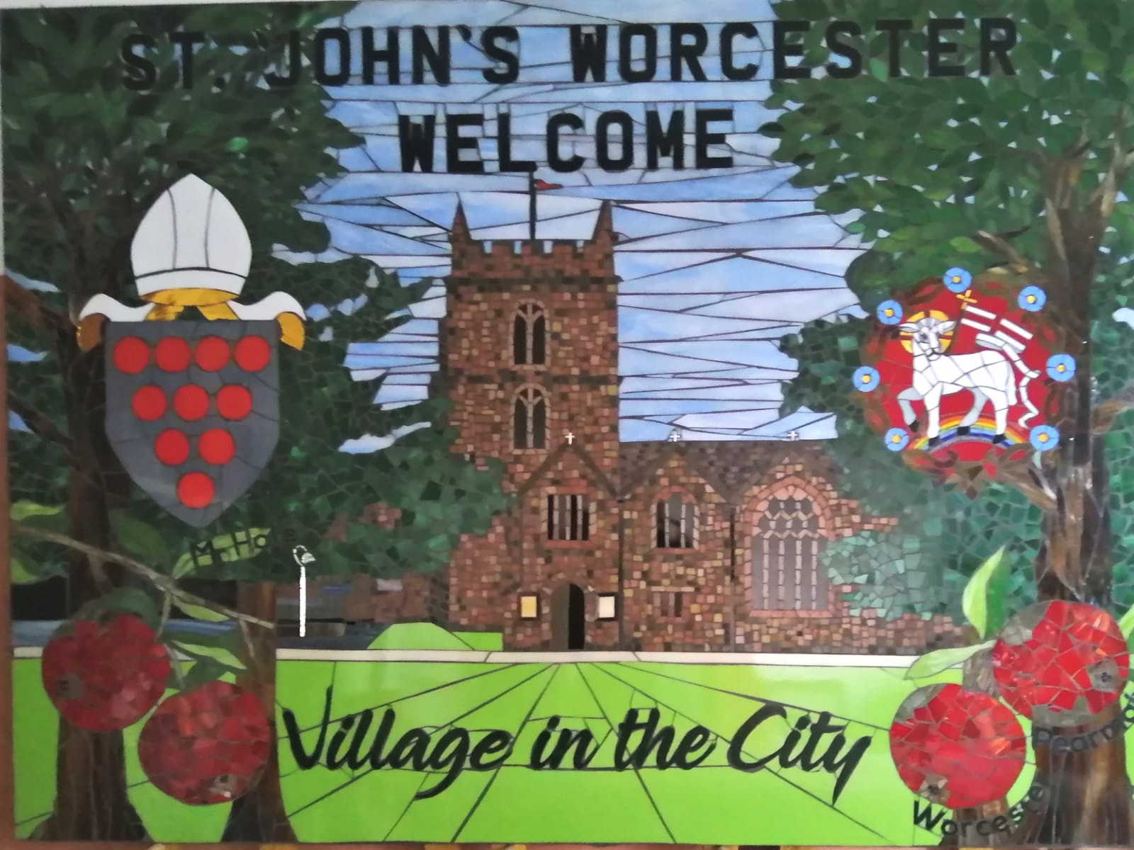 Welcome to St Johns - front - by Victoria Harrison of Living Mosaics