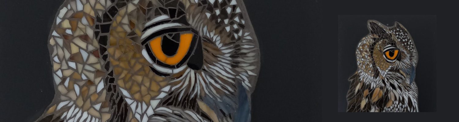 Eagle Owl Mosaic by Victoria Harrison